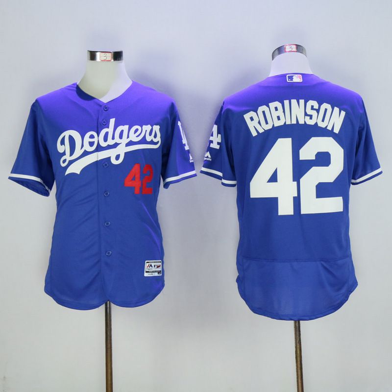 Men Los Angeles Dodgers #42 Robinson Blue Elite MLB Jerseys